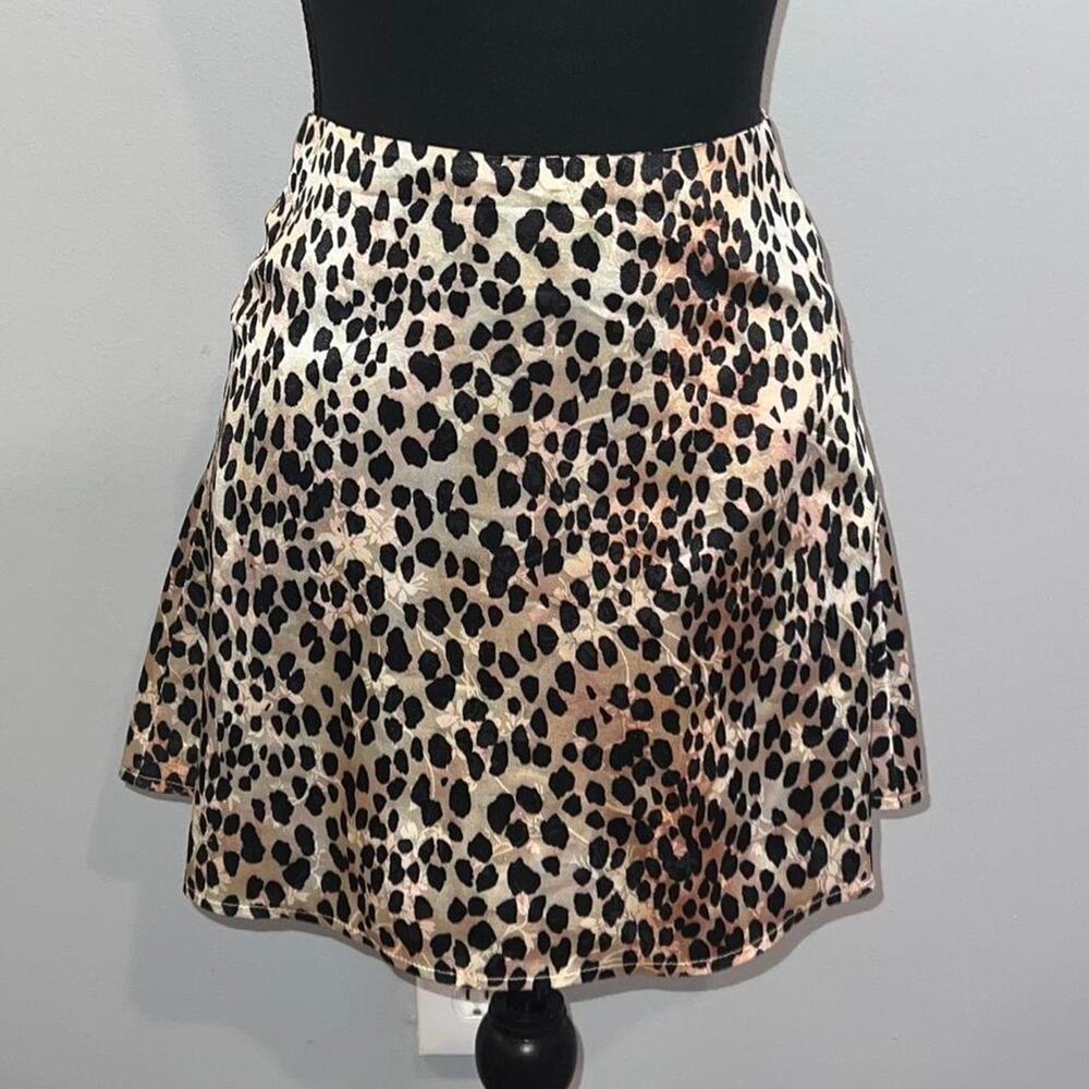 Princess Polly Leopard Print Mini Skirt XS | Y2K Animal Print Going Out Skirt NW